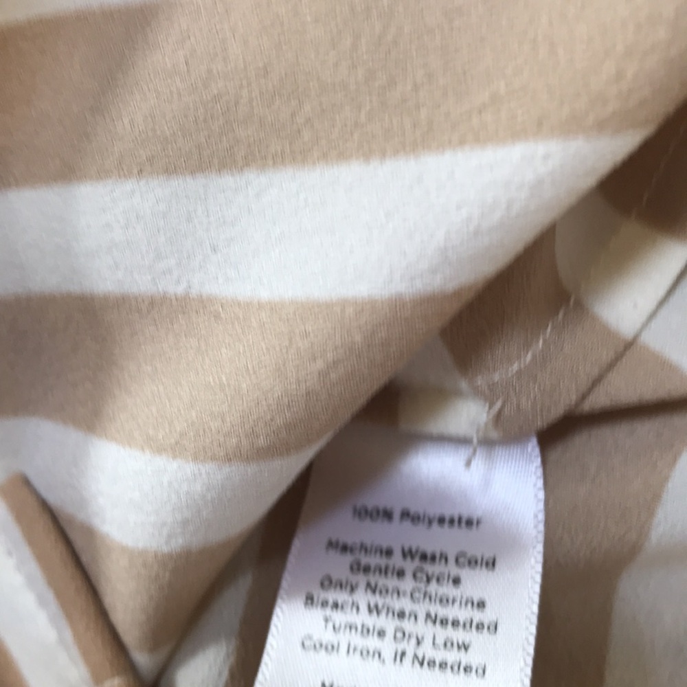 Talbots Size 12 Cream Multi Front Button Top - image 4